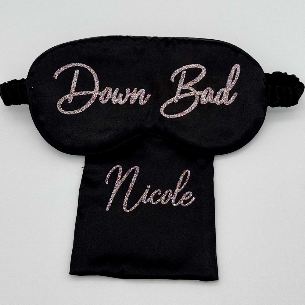Elegant Black and Pink Face Mask with Embroidery